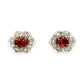 GOLD DEAL | 9ct Gold Ruby Blossom Diamond Stud Earrings
