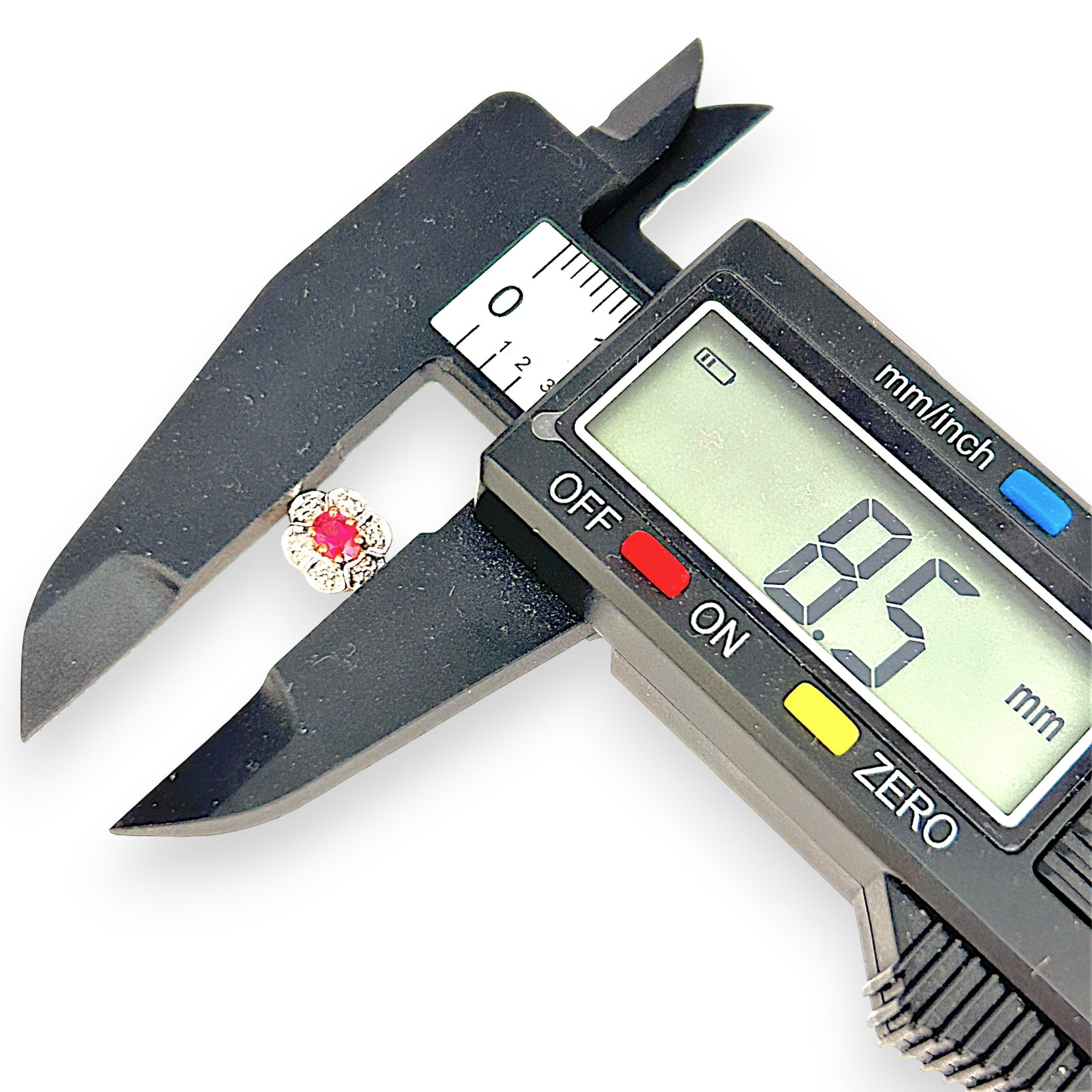 GOLD DEAL | 9ct Gold Ruby Blossom Diamond Stud Earrings