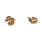 GOLD DEAL | 9ct Gold Duo-Oval Cut Pink Ruby Stud Earrings