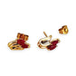 GOLD DEAL | 9ct Gold Duo-Oval Cut Pink Ruby Stud Earrings