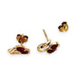 GOLD DEAL | 9ct Gold Duo-Oval Cut Pink Ruby Stud Earrings