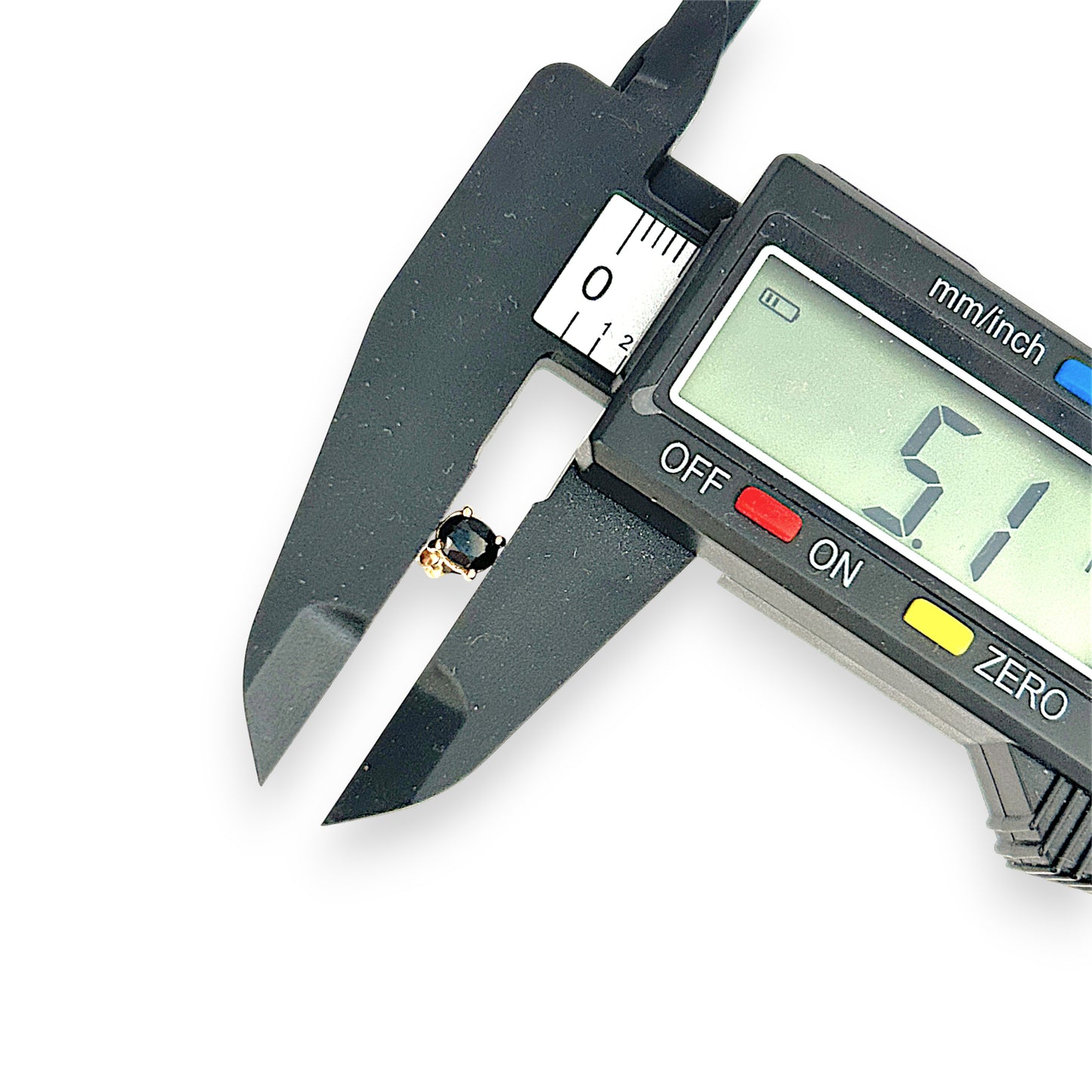 GOLD DEAL | 9ct Gold Midnight Glow Sapphire Stud Earrings 5.1mm x 4.6mm