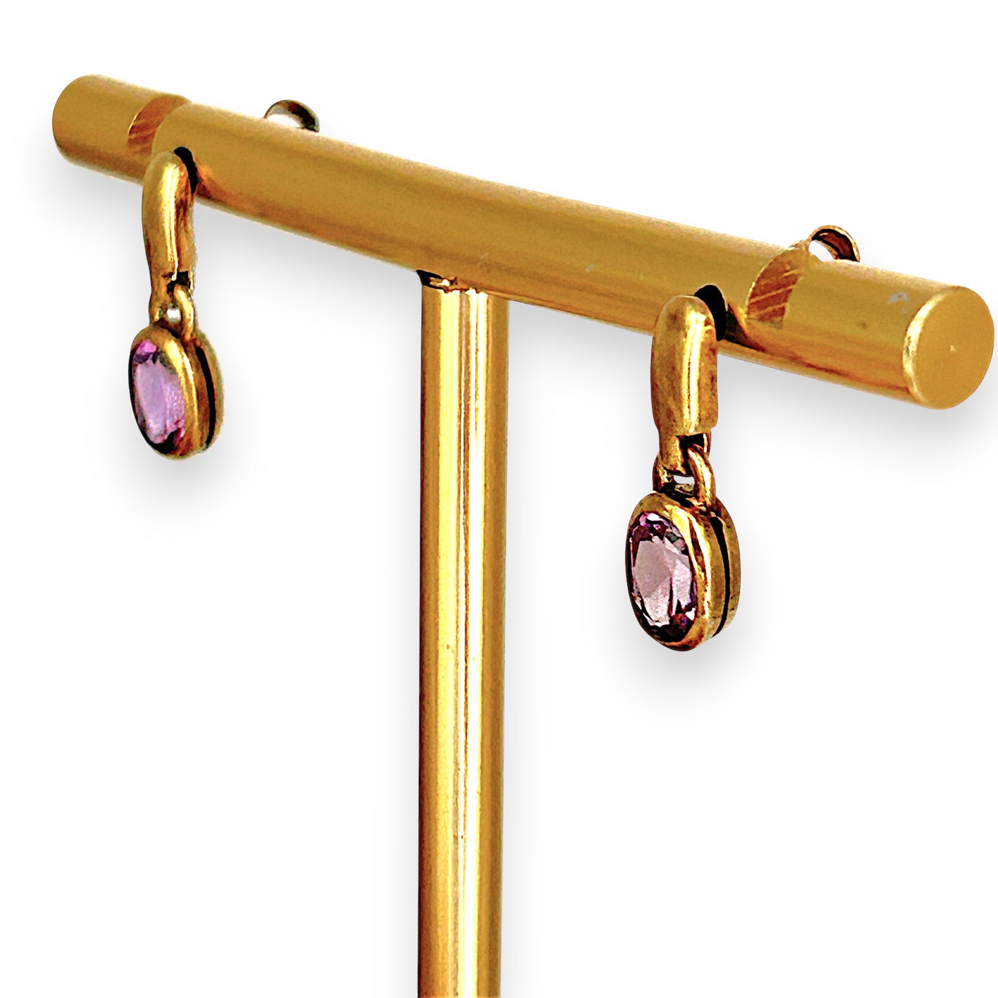 GOLD DEAL | 9ct Gold Vintage Amethyst Drop Earrings