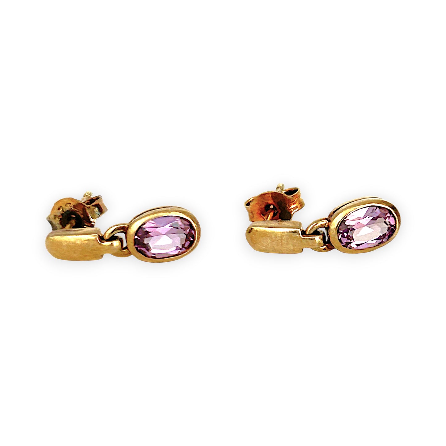 GOLD DEAL | 9ct Gold Vintage Amethyst Drop Earrings