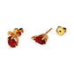 GOLD DEAL | 9ct Gold Crimson Teardrop Elegance Stud  Earrings