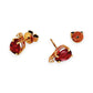 GOLD DEAL | 9ct Gold Crimson Teardrop Elegance Stud  Earrings