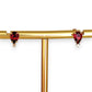 GOLD DEAL | 9ct Gold Crimson Teardrop Elegance Stud  Earrings