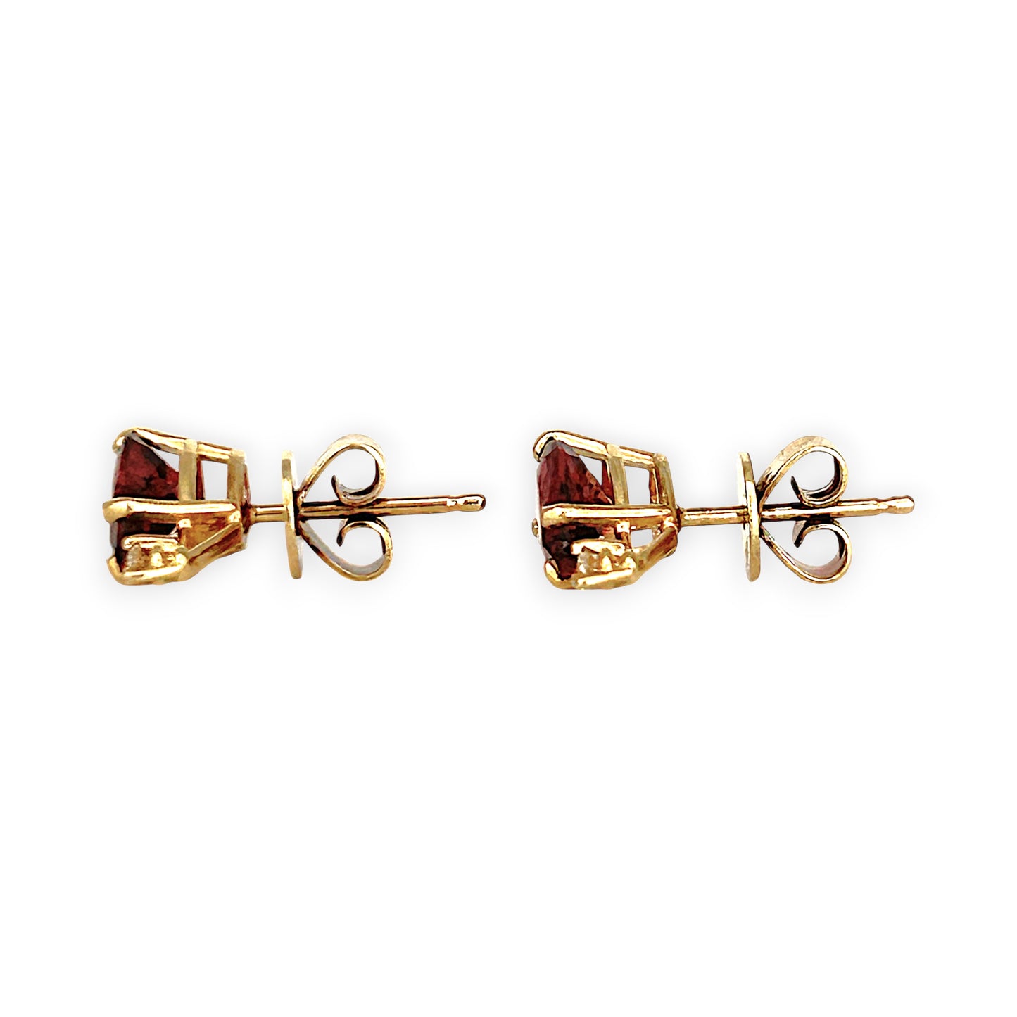 GOLD DEAL | 9ct Gold Crimson Teardrop Elegance Stud  Earrings