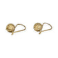GOLD DEAL | 9ct Gold Textured Gold Sphere Drop Earrings