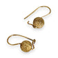 GOLD DEAL | 9ct Gold Textured Gold Sphere Drop Earrings