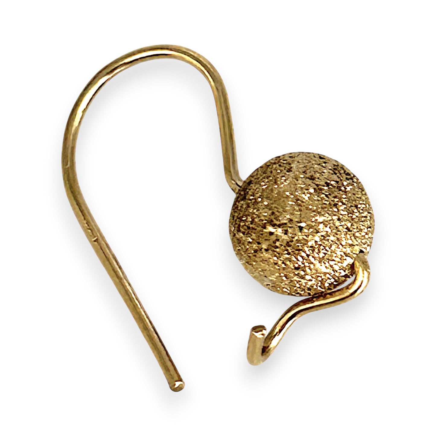 GOLD DEAL | 9ct Gold Textured Gold Sphere Drop Earrings
