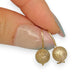 GOLD DEAL | 9ct Gold Textured Gold Sphere Drop Earrings