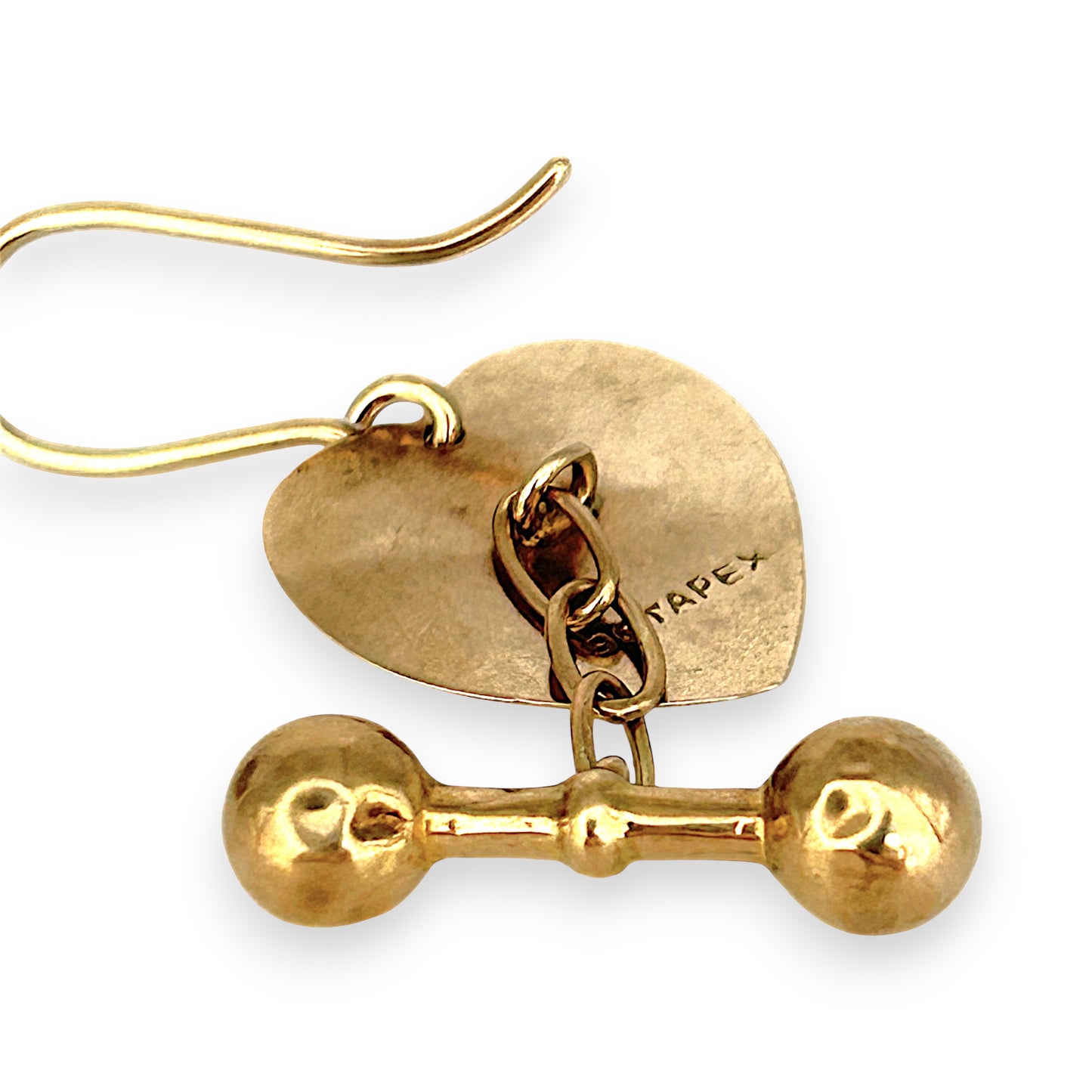 GOLD DEAL | 9ct Gold Vintage Heart Dangle Earrings