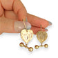 GOLD DEAL | 9ct Gold Vintage Heart Dangle Earrings