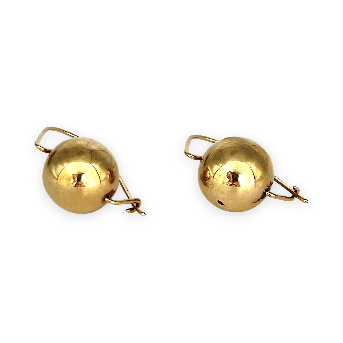 GOLD DEAL | 9ct Gold Minimalist Ball Drop Earrings 12mm
