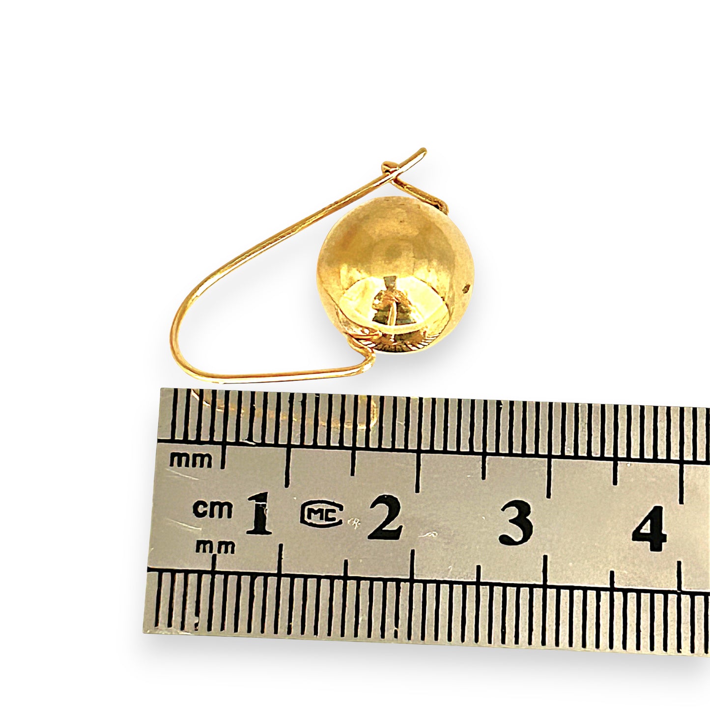 GOLD DEAL | 9ct Gold Minimalist Ball Drop Earrings 12mm