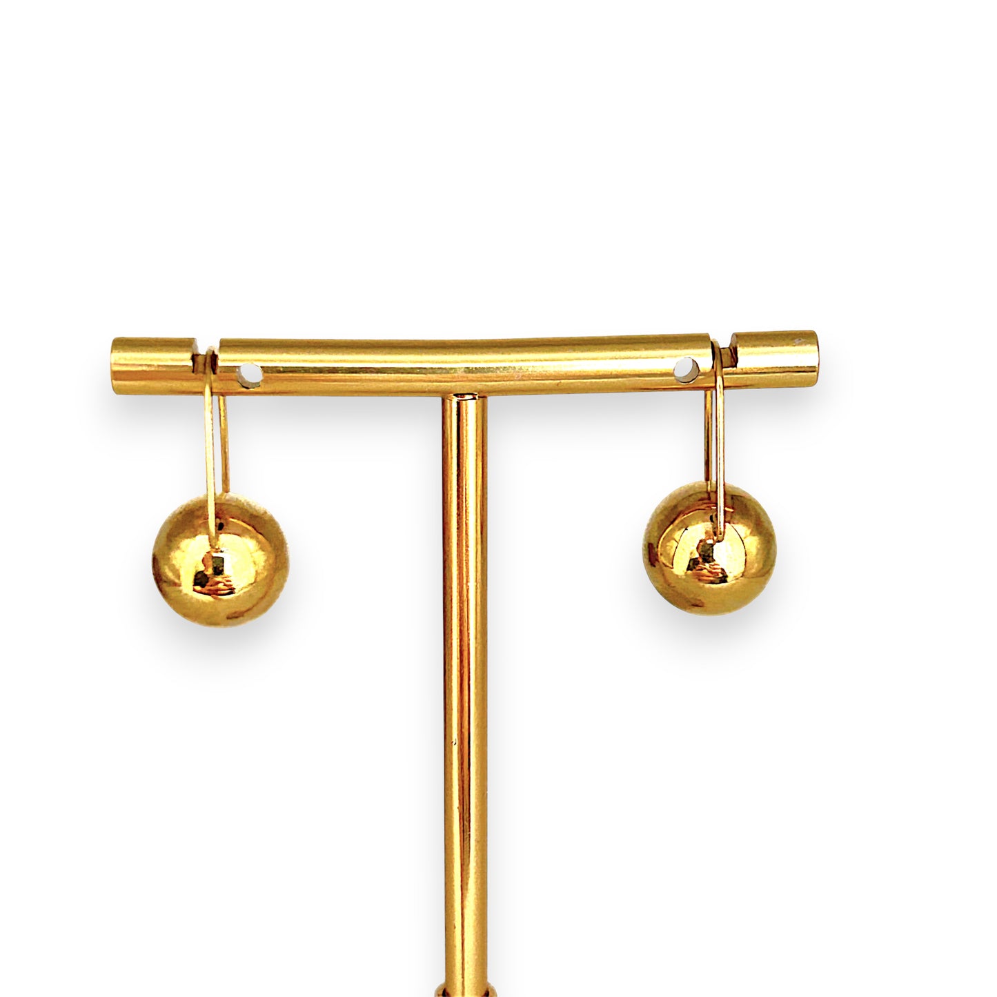 GOLD DEAL | 9ct Gold Minimalist Ball Drop Earrings 12mm
