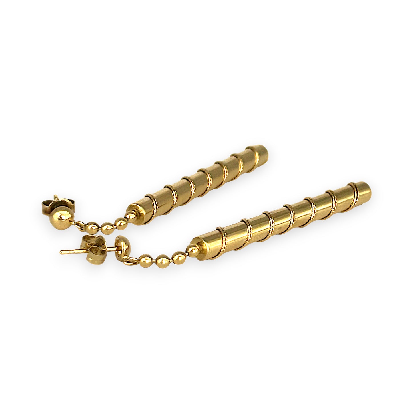 GOLD DEAL | 9ct Gold Twisted Drop Earrings