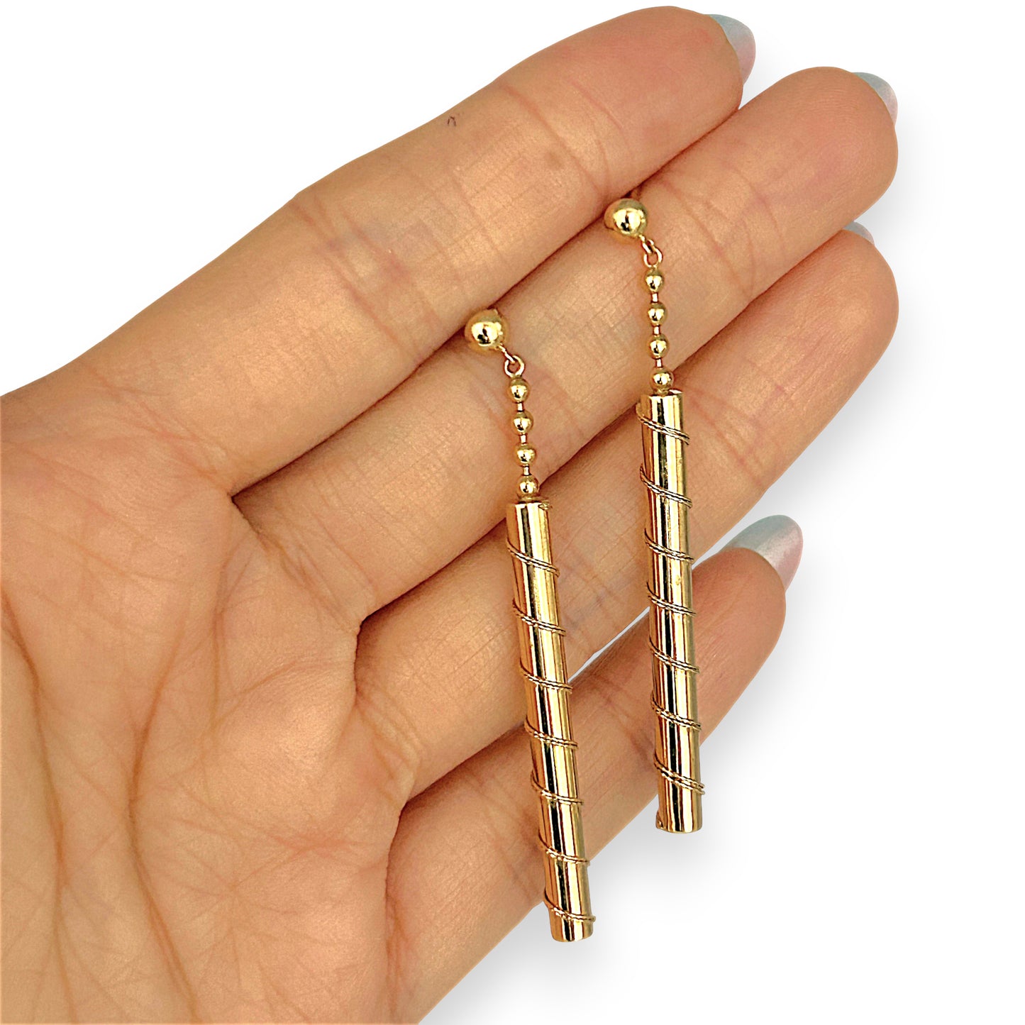 GOLD DEAL | 9ct Gold Twisted Drop Earrings