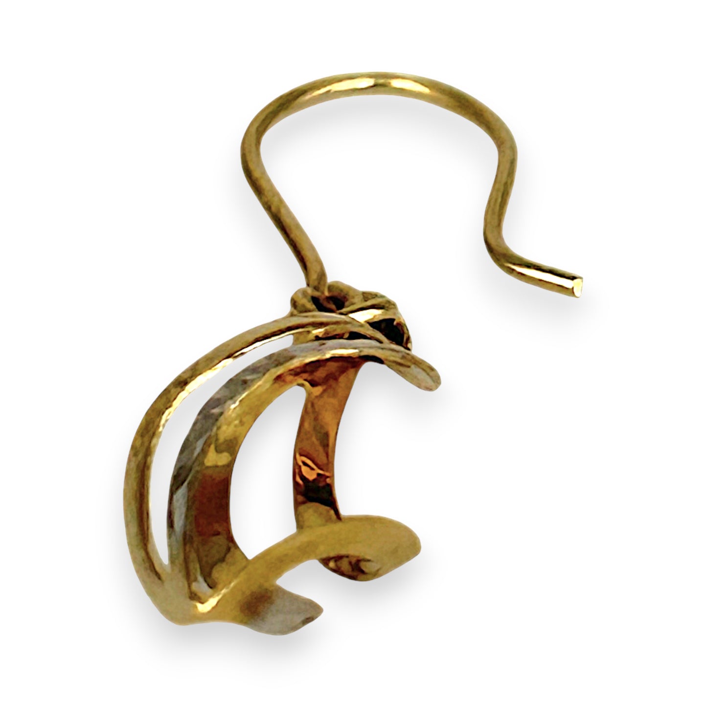 GOLD DEAL | 9ct Y/W Gold Two-Tone Gold Twist Drop Earrings