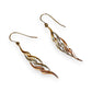 GOLD DEAL | 9ct Y/W/R Gold ri-Color Gold Twist Drop Earrings