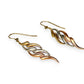 GOLD DEAL | 9ct Y/W/R Gold ri-Color Gold Twist Drop Earrings