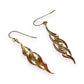 GOLD DEAL | 9ct Y/W/R Gold ri-Color Gold Twist Drop Earrings