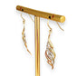 GOLD DEAL | 9ct Y/W/R Gold ri-Color Gold Twist Drop Earrings