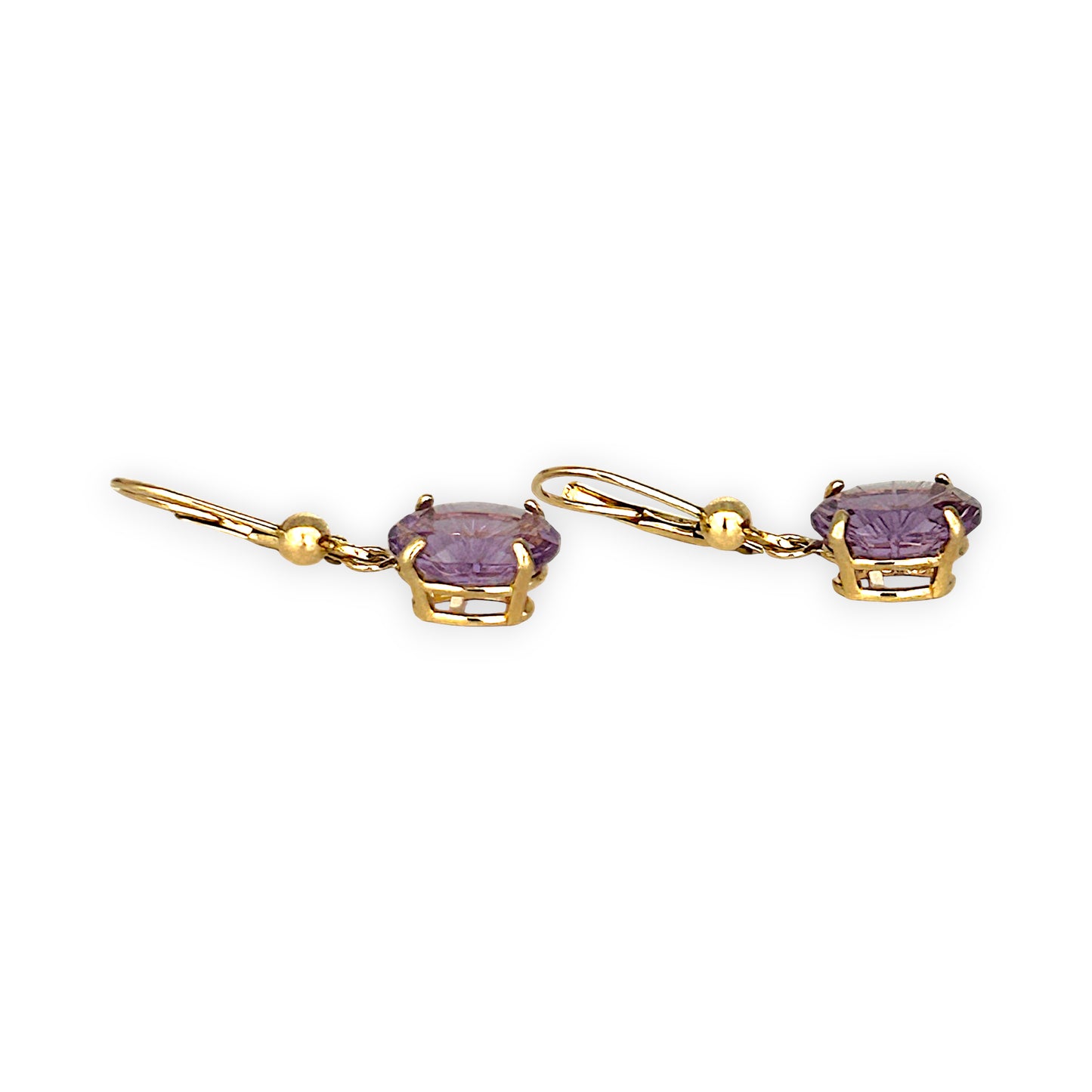 GOLD DEAL | 10ct Gold Violet Whisper Drop Earrings with Amethyst