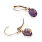 GOLD DEAL | 10ct Gold Violet Whisper Drop Earrings with Amethyst