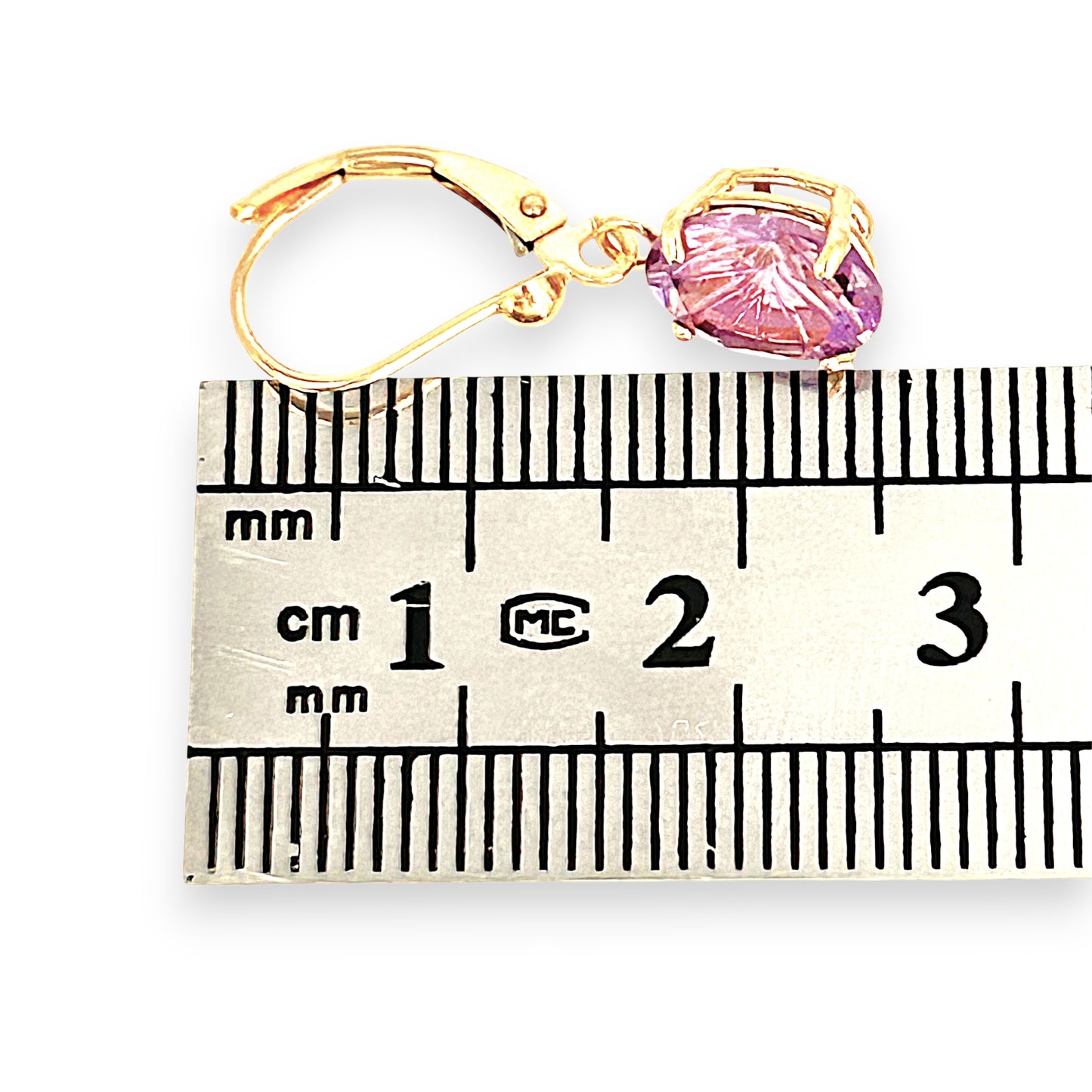 GOLD DEAL | 10ct Gold Violet Whisper Drop Earrings with Amethyst