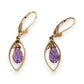 GOLD DEAL | 9ct (9K) Gold Amethyst Teardrop Earrings