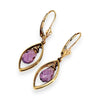 GOLD DEAL | 9ct (9K) Gold Amethyst Teardrop Earrings
