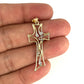 GOLD DEAL | 9ct (9K) Gold Divine Radiance Cross Pendant with Diamond Accents