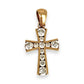 GOLD DEAL | 9ct (9K) Gold Cross Pendant with Graduated CZ Stones 17.5mm