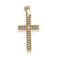 GOLD DEAL | 9ct (9K) Gold Radiant Faith Cross Pendant with Cubic Zirconia