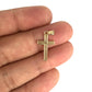 GOLD DEAL | 9ct (9K) Gold Radiant Faith Cross Pendant with Cubic Zirconia