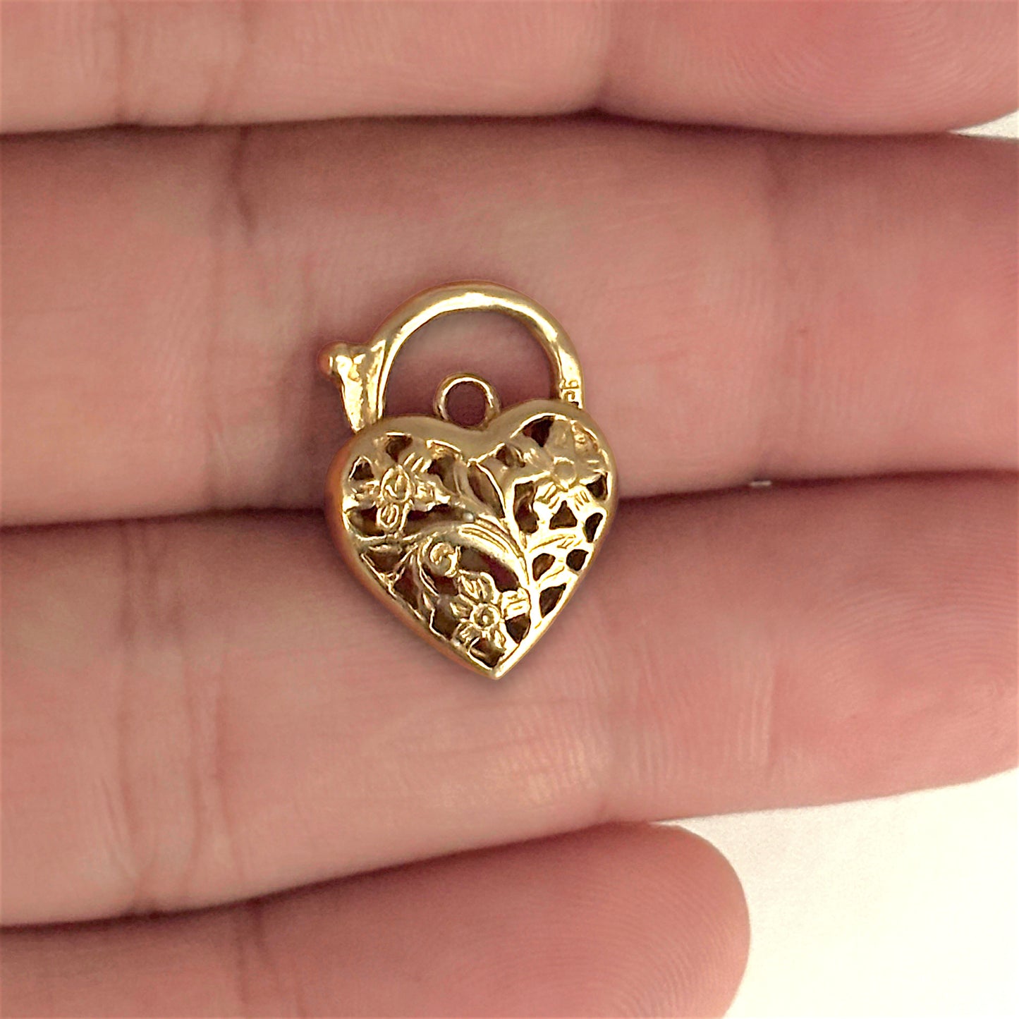 GOLD DEAL | 9ct (9K) Gold Everlasting Golden Hearlock Pendant