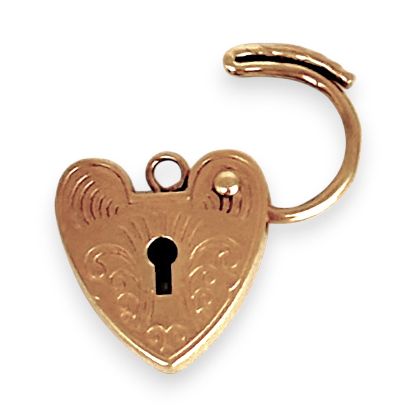 GOLD DEAL | 9ct (9K) Gold Engraved Padlock Pendant