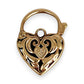 GOLD DEAL | 9ct (9K) Gold Padlock Pendant with Moissanite Accents
