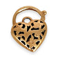 GOLD DEAL | 9ct (9K) Gold Secret Garden Heart Padlock Pendant with Floral Filigree