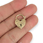 GOLD DEAL | 9ct (9K) Gold Regal Scroll Heart Padlock Pendant with Ornate Engraving