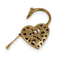 GOLD DEAL | 9ct (9K) Gold Blooming Heart Padlock Pendant with Floral Filigree