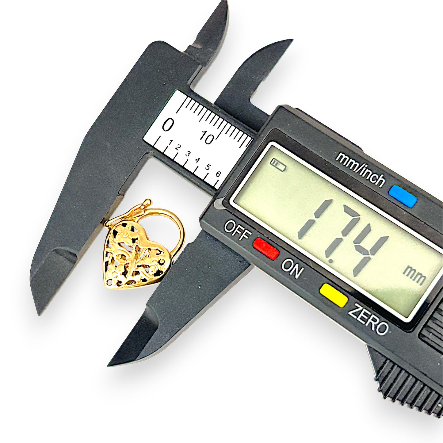 GOLD DEAL | 9ct (9K) Gold Blooming Heart Padlock Pendant with Floral Filigree