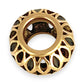 GOLD DEAL | 9ct (9K) Gold Lattice Elegance Charm with Black Contrast