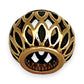GOLD DEAL | 9ct (9K) Gold Lattice Elegance Charm with Black Contrast