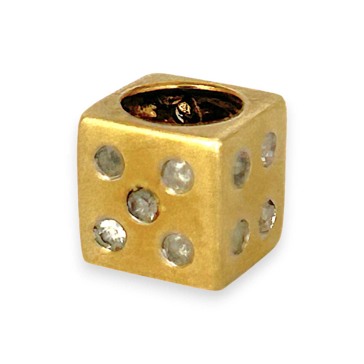 GOLD DEAL | 9ct (9K) Gold & Diamond Dice Pendant / Charm