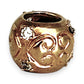 GOLD DEAL | 9ct (9K) Gold Bead Charm - Regal Swirl Gem