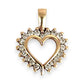 GOLD DEAL | 9ct (9K) Gold Halo Heart Pendant with CZ