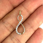 GOLD DEAL | 9ct (9K) Gold Endless Spark Infinity Pendant with CZ